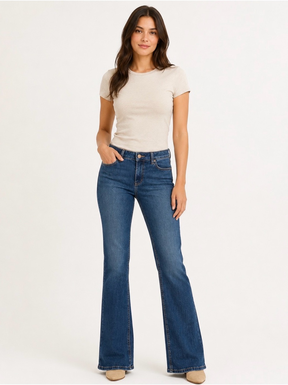 Maurices Blue High-Rise Flare Jeans - Picture 1 of 9